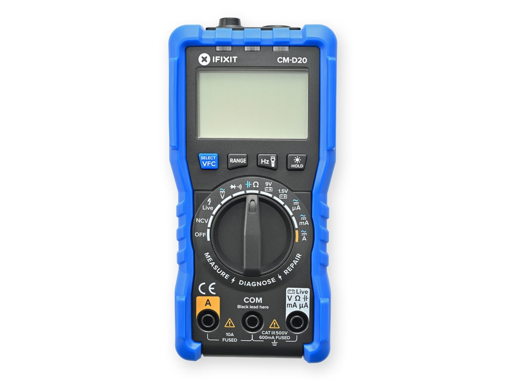Ifixit If145-035-8, Digitales Multimeter, Hand-Multimeter, Cat Iii 500V, Schwarz, Blau, Akku