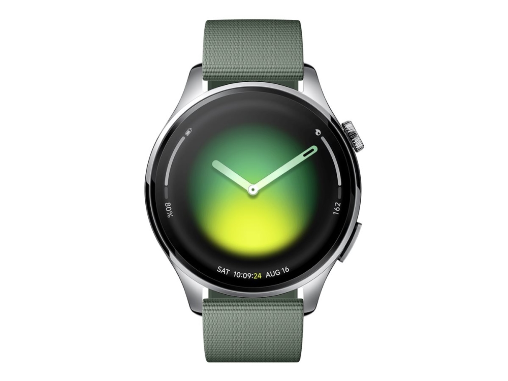 Xiaomi Watch 5 - 316L rustfrit stål - smart ur med rem - fluororubber - junipergrøn - håndledsstørrelse: 135-205 mm - display 1.54 - 32 GB - Bluetooth, Wi-Fi, NFC - 56 g