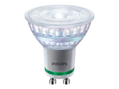 Philips Ultra-Efficient - LED-spot lyspære - form: PAR16 - klar finish - GU10 - 1.2 W (tilsvarende 35 W) - klasse A - køligt hvidt lys - 4000 K