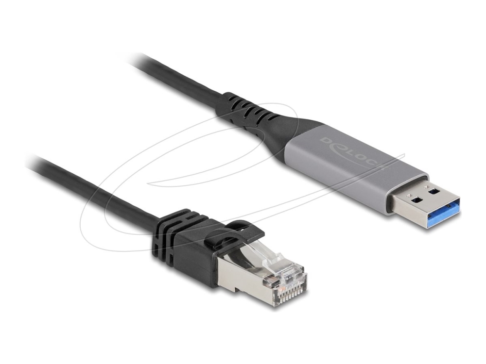 Delock Usb Lan Kabel Usb Typ-A Zu Rj45 Gigabit Ethernet 1 M, 1 M, Cat6, Usb Typ-A, Rj-45, Schwarz, Anthrazit