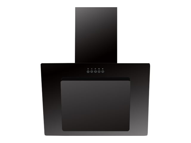 respekta Leila CH 21060 SBZ - Hætte - skorsten vinklet - bredde: 59.8 cm - dybde: 30.5 cm - ekstraktion og gencirkulation (med ekstra ekstraktion og gencirkulationssæt) - sort