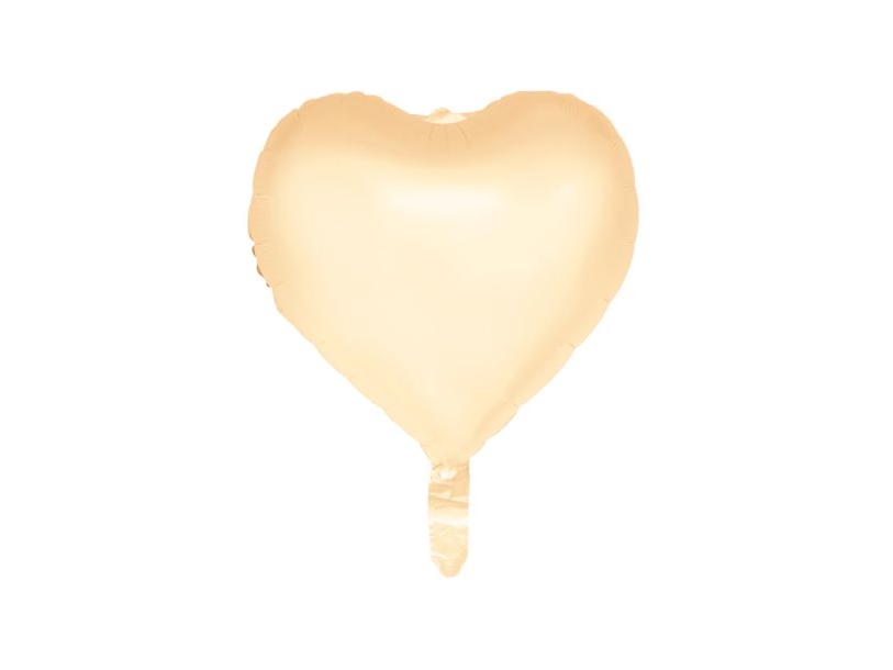 Gelber Pastellfarbener Herz-Folienballon, 46 Cm