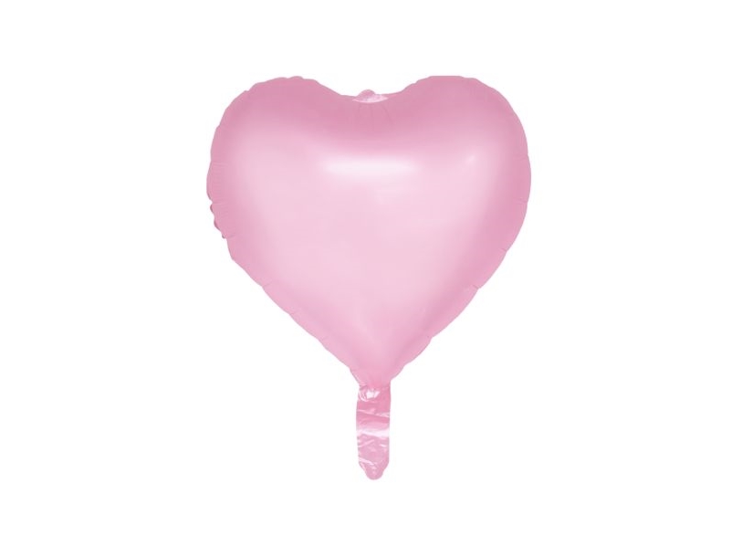 Pastellrosa Herz-Folienballon, 46 Cm