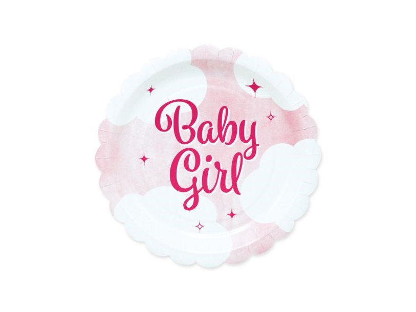 Baby Girl Tallerkner, 19 Cm