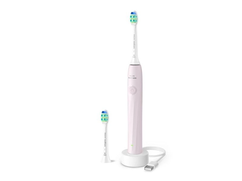 Philips Sonicare 2100 Series 2100 Hx4022/03 Genopladelig Tandbørste, Voksen, Sonisk Tandbørste, Daglig Pleje, 31000 Omdrejninger Pr. Minut, Lyserød,