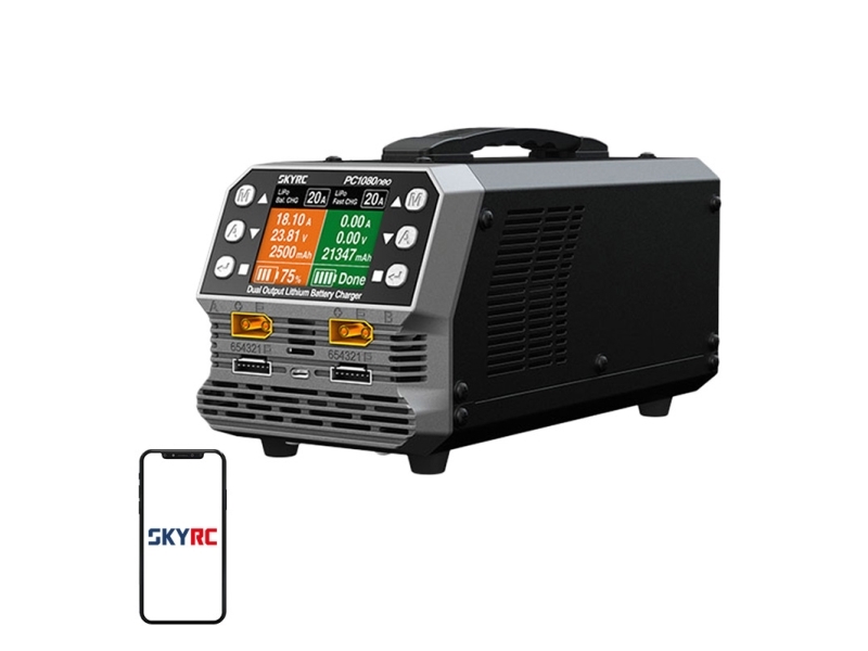 „SkyRC PC1080neo“ dviejų kanalų ličio baterijų įkroviklis