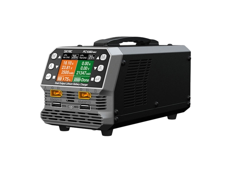 „SkyRC PC1080neo“ dviejų kanalų ličio baterijų įkroviklis