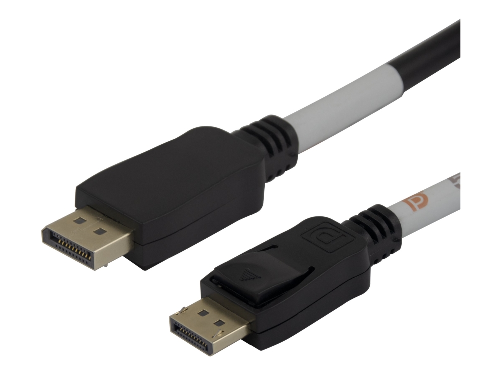 Deltaco - Displayport Kabel - Displayport (Han) Haspet Til Displayport (Han) Haspet - Displayport 2.1A - 50 Cm - Vesa Dp54 Certificeret, 8K60 Hz Supp
