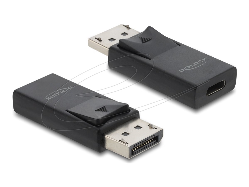 Delock 61078, Usb Type-C, Displayport, Schwarz