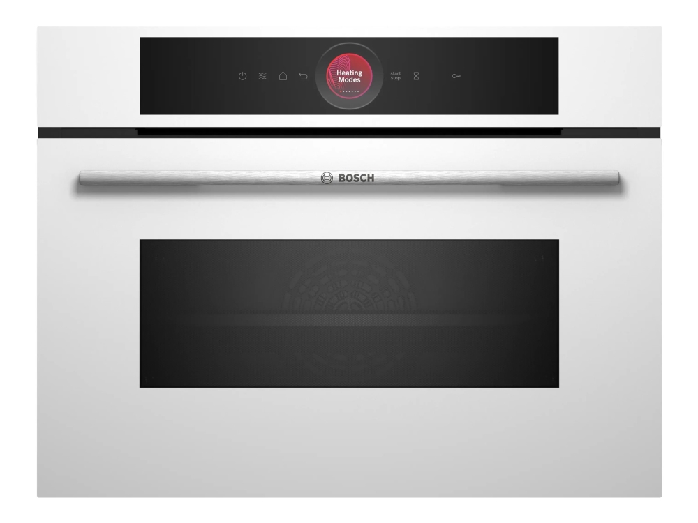 Bosch Serie | 8 CMG7241W1 - Kombinationsovn - til indbygning - Wi-Fi - niche - bredde: 56 cm - dybde: 55 cm - højde: 45 cm - med selv-rengøring - hvid