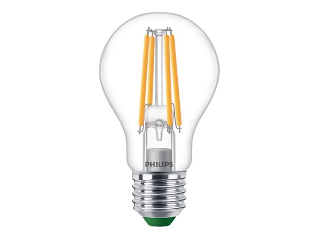 Philips Ultra-Efficient - Led-Glühbirne - Form: A60 - Klare Oberfläche - E27 - 2,3 W (Entspricht 40 W) - Klasse A - Warmweißes Licht - 2700 K