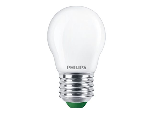 Philips Ultra-Efficient - Led-Filament-Lyspære - Form: P45 - Matteret Finish - E27 - 1.2 W (Tilsvarende 25 W) - Klasse A - Varmt Hvidt Lys - 2700 K