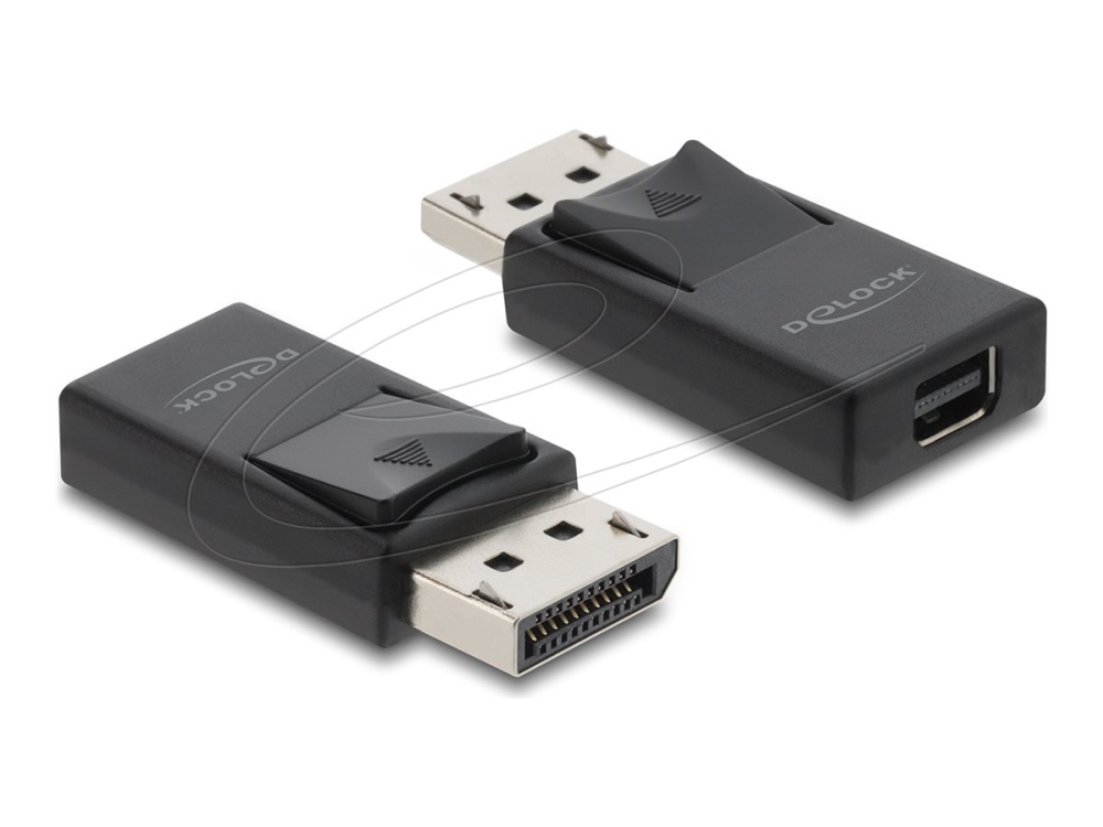 Delock 61074, Mini Displayport, Displayport, Schwarz