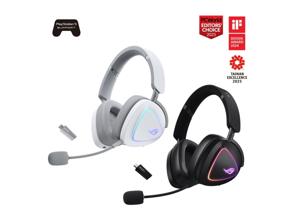 Asus Rog Delta Ii - Headset - Fuld Størrelse - Bluetooth/2,4 Ghz Radiofrekvens - Trådløs - 3,5 Mm Jackstik