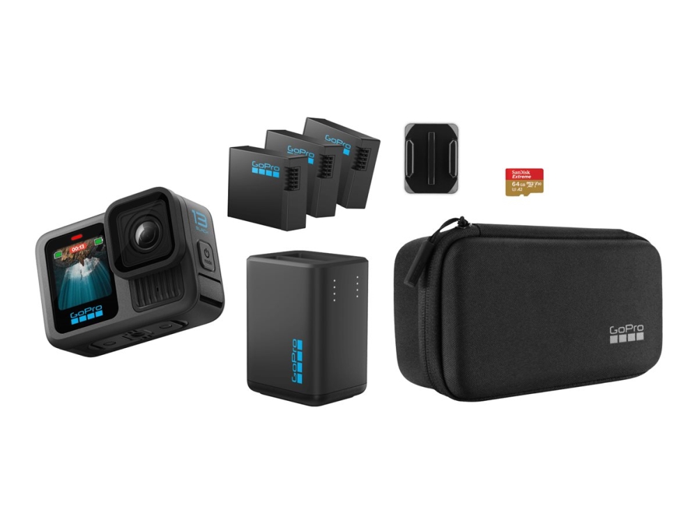 GoPro HERO13 Black Power Bundle | Foto och video - Videokamera - Videokamera för action | GameStuff