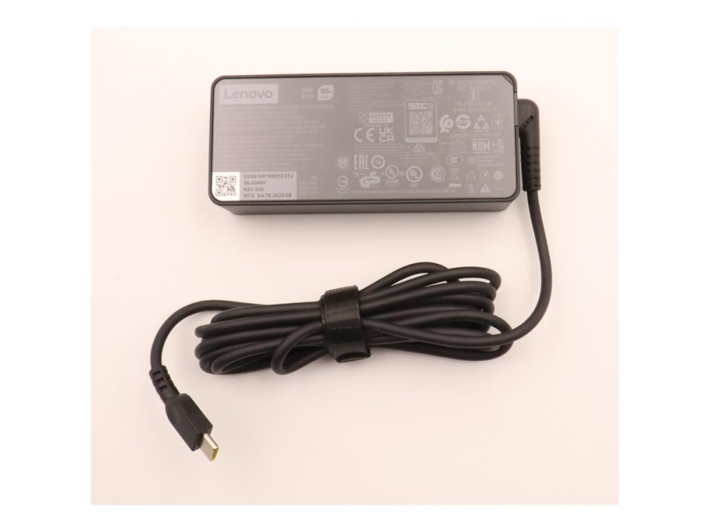 Lenovo - Usb-C Strømadapter - Ac 100-240 V - 65 Watt - Sort - Fru