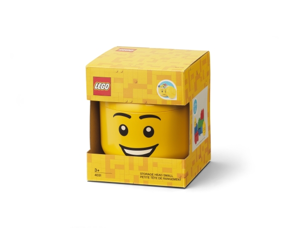 Lego Storage Head Storage Head Happy Boy S 2 Liter Gul Mindre