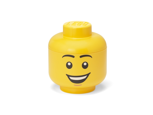 Lego Storage Head Storage Head Happy Boy S 2 Liter Gul Mindre