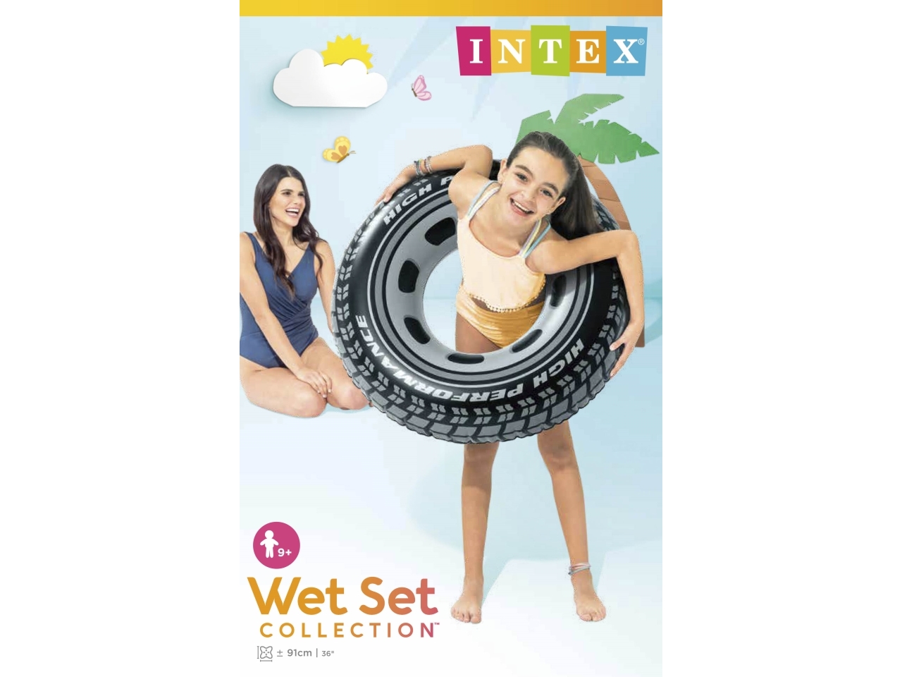 Intex 59252, Sort, Svømmering, Billede, Vinyl, 9 År, 60 kg