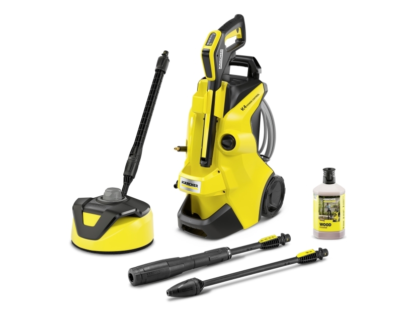 Kärcher K 4 Power Control Flex Home & Wood, Stående, Elektrisk, 8 m, Højt tryk, 5 m, Sort, Gul