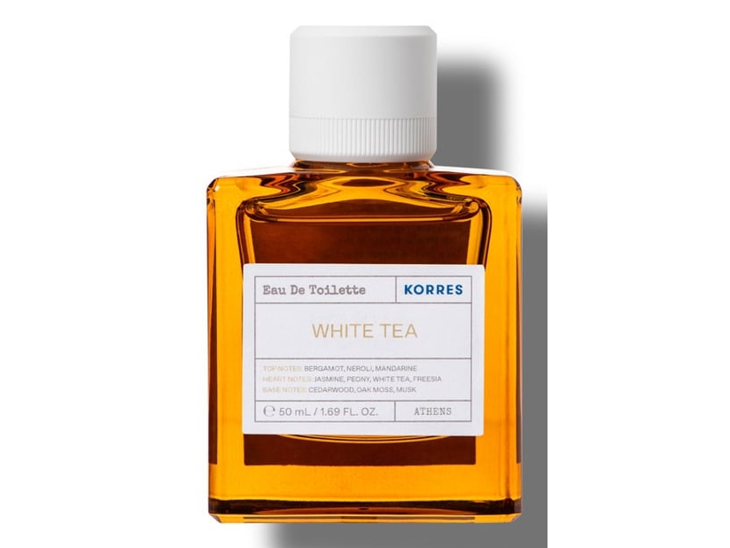 Korres Fragrance White, Hunstik, Eau de toilette, 50 ml, Bergamot, Neroli, Mandarin, Jasmin, Pæon, Fresia, Cedar træ, Slåenlav, Musk