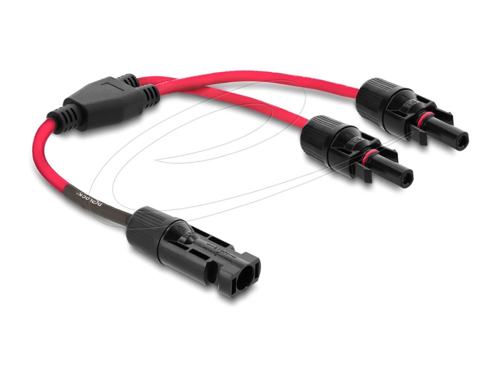 Delock Dl4 Solar Splitter Kabel 1 X Stecker Zu 2 X Buchse 30 Cm Rot, Kabel, Rot, Schwarz, Ip67, Jede Marke, Dl4, Stecker