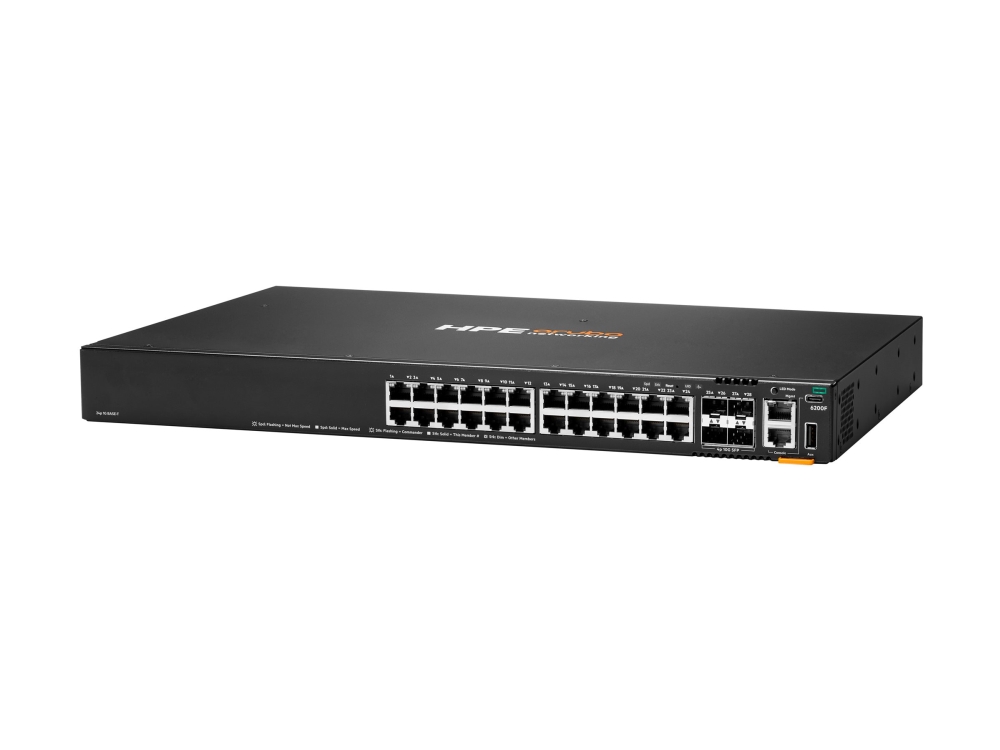 Hpe Aruba Networking Cx 6200F 24G 4Sfp+ Switch - Switch - Max. Stacking Distance 10 Km - L3 - Administreret - 24 X 10/100/1000 + 4 X 100/1000/10G Sfp