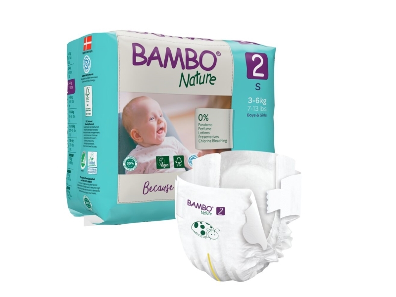 Børneble, tapeble, miljømærket, Bambo Nature, 2 - (6 stk.)