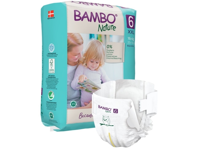 Børneble, tapeble, miljømærket, Bambo Nature, 6 - (6 stk.)