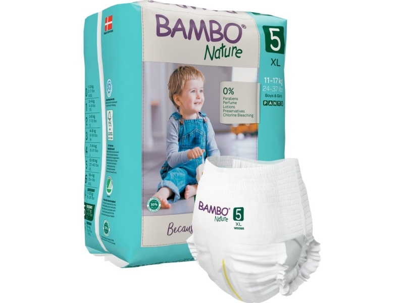 Børneble, bukseble, miljømærket, Bambo Nature Pants, 5 - (5 stk.)