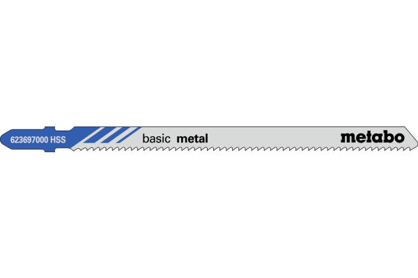 Metabo 623697000, Stiksavklinger, Metalplader, Høj-hastighed stål (HSS), Blå, Grå, 10,6 cm, 1 mm