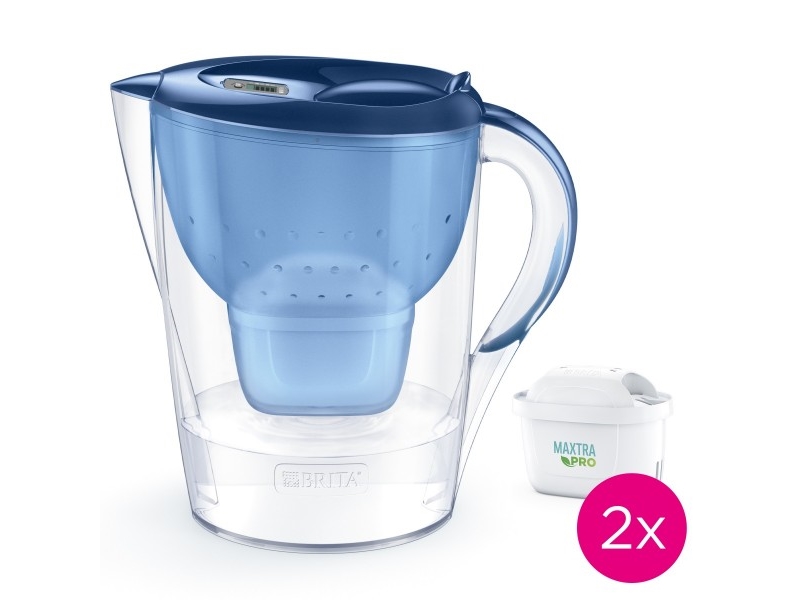 Brita Filtreringskanna 3,5l Marella XL + 2 MAXTRA PRO Pure Performance filterpatroner, blå | Köksutrustning - Vattenfiltrering - Vattenfilter för vattenfilterkannor | GameStuff