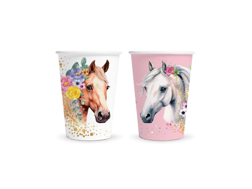 Häst pappersmuggar, 8 st | Julen - Juldekorationer - Dekorationer för jul | GameStuff