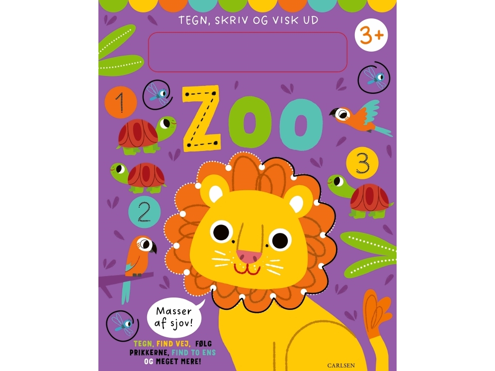 Tegn, skriv og visk ud - Zoo
