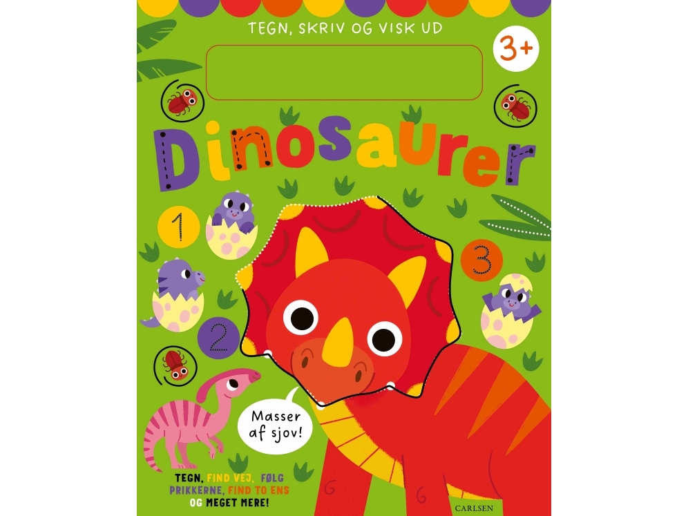 Tegn, skriv og visk ud - Dinosaurer