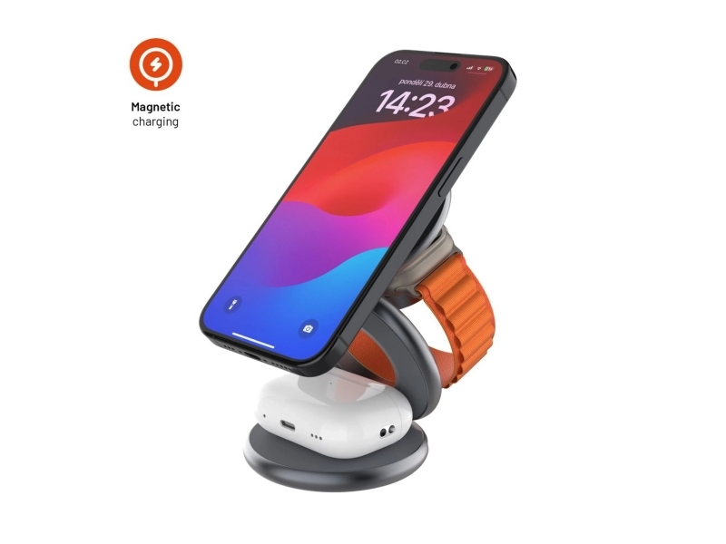 Fixed Fixmpos-Ro-Gr, Drinnen, Usb, Kabelloses Aufladen, Grau