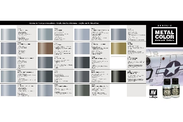 Vallejo Cc335 - Color Chart - Airbrush Acrylic Metal Color