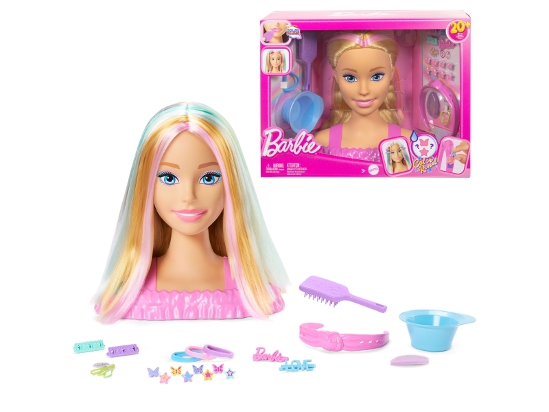 Barbie -stylinghoved, Makeup/Styling dukkehoved, Hunstik, 3 År, Pige, 266 mm, 1,2 kg