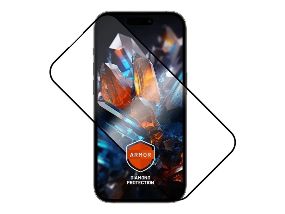 Fixed Armor - Skærmbeskytter For Mobiltelefon - Ultra Durable, Tempered Glass - 2.5D - Glas - Rammefarve Sort - For Apple Iphone 15
