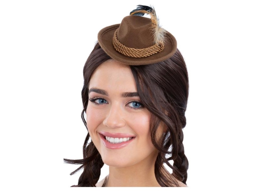 Brun mini tyrolerhat