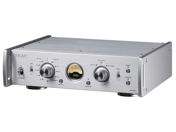 Teac PE-505 pladespillerforstærker til MM/MC-cartridser, sølv