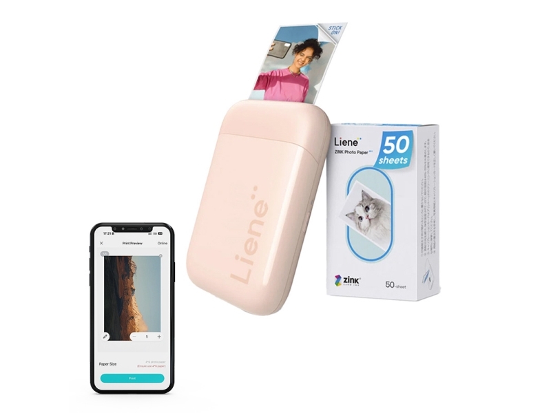 Liene Pearl bærbar fotoprinter 2x3 (pink)