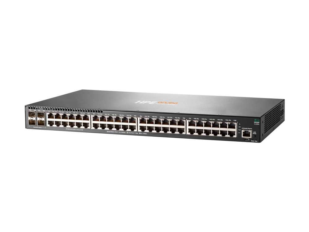 Hpe Aruba 2930F 48G 4Sfp - Switch - L3 - Administreret - 48 X 10/100/1000 + 4 X Gigabit Sfp (Uplink) - Monterbar På Stativ