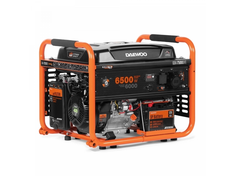 Daewoo GDA 7500DFE, 6000 W, 230 V, 30 l, Bensin, Manuell/elektronisk, 50 hz | Elverktyg - Övriga maskiner - Bensindriven verktyg | GameStuff