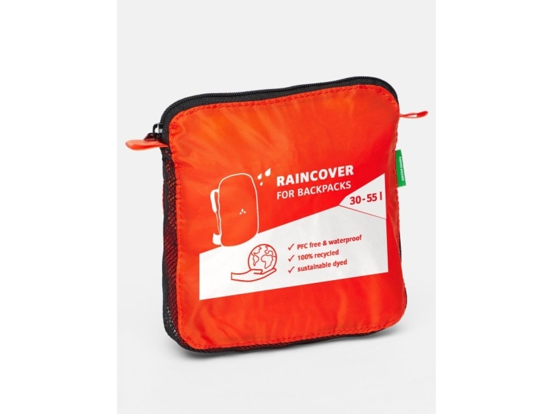 Vaude 46865, Rucksack-Regenschutz, Rot, Recyceltes Polyester, Einfarbig, 55 L, Wasserabweisend