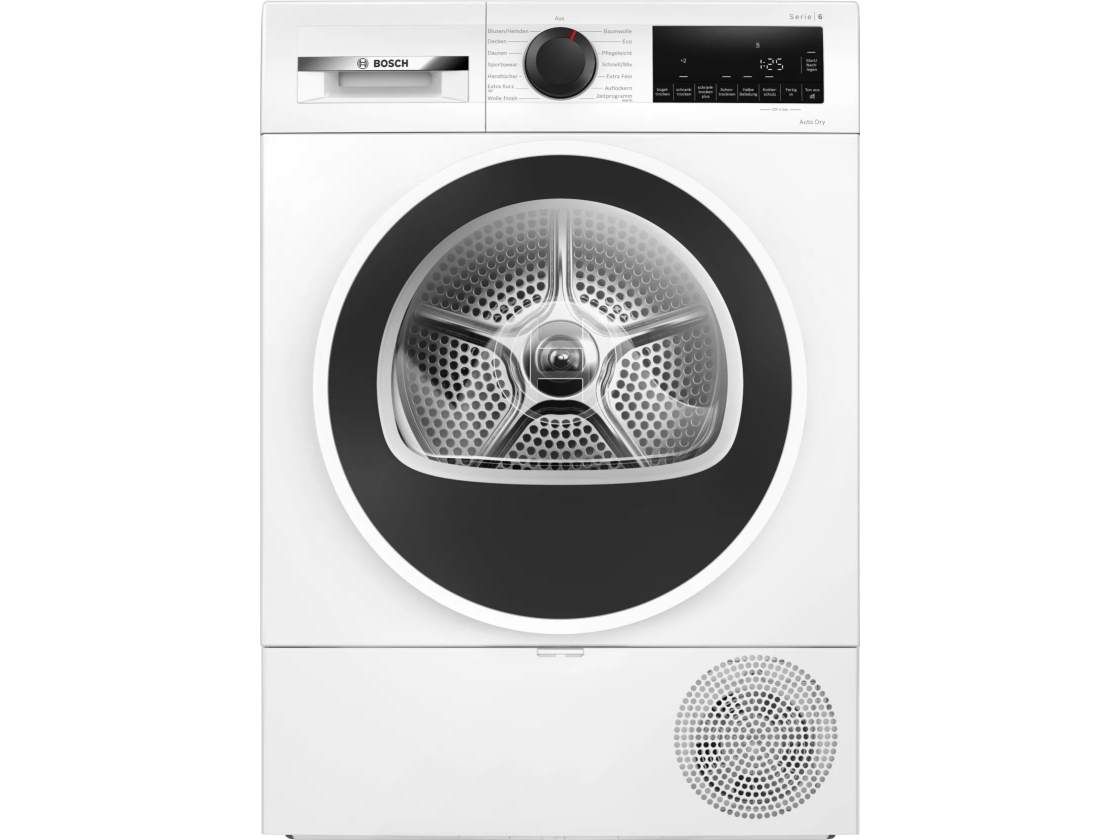 Bosch Serie 6 Wqg241001, Freistehend, Frontlader, Wärmepumpe, Weiß, Drehregler, Rechts