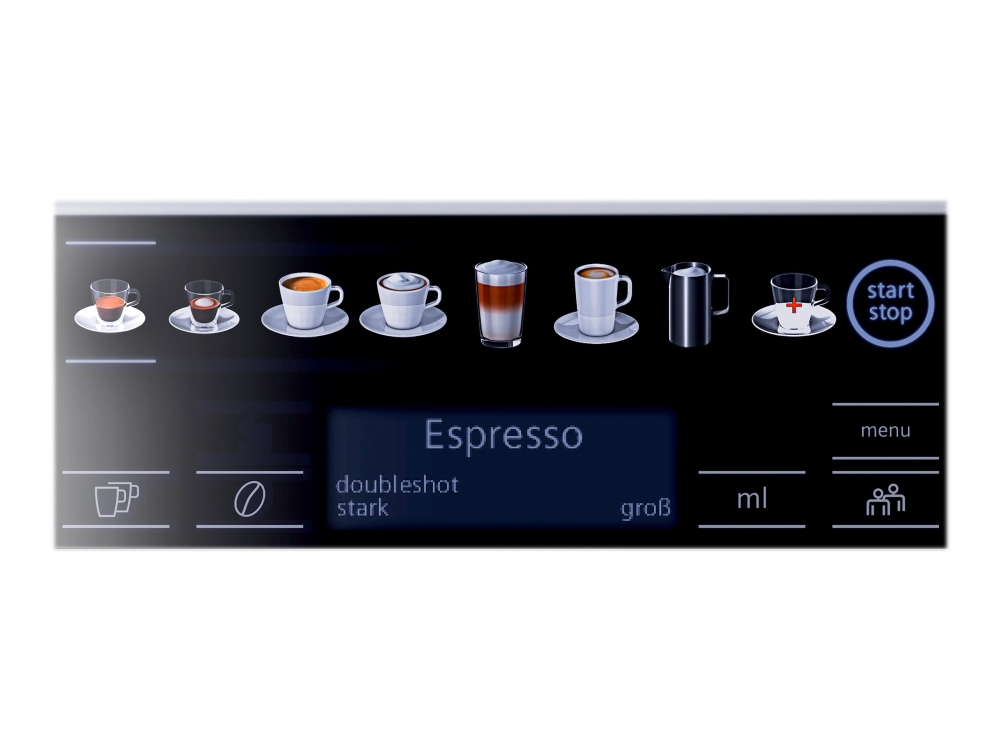 Siemens Eq.6 Plus Extraklasse Te657f03de - Automatisk Kaffemaskine Med Mælkeskummer - 19 Bar - Rustfrit Stål/Sort