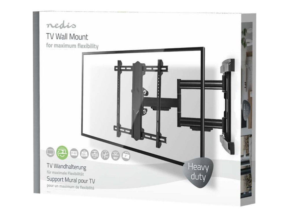 Nedis Tv-Vægbeslag 2,03 M (80") Sort
