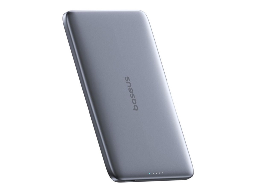 Baseus PicoGo - Powerbank - ultra-slim, magnetic - 5000 mAh - 20 Watt - 2.4 A - 2 output-stikforbindelser (USB-C, magnetisk) - space grey
