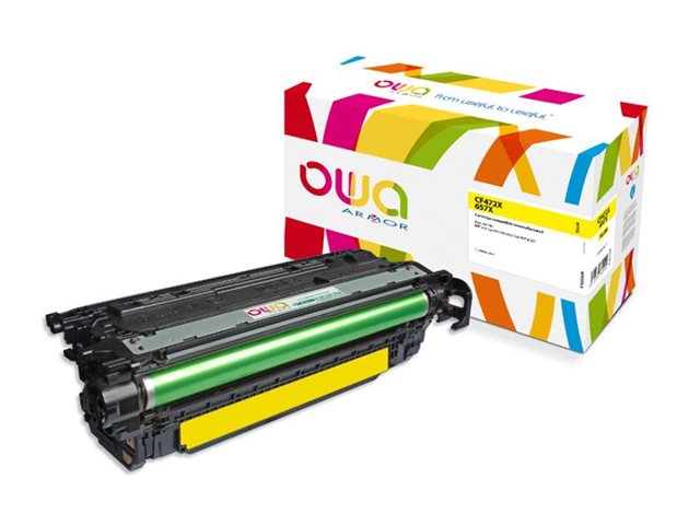 Owa - 365 G - Høj Kapacitet - Gul - Kompatibel - Boks - Genproduceret - Tonerpatron (Alternativ Til: Hp Cf472x) - For Hp Color Laserjet Managed Flow